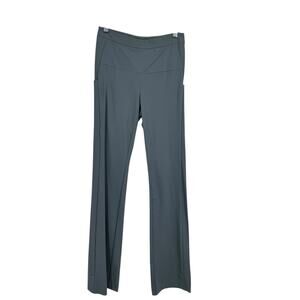Blanc Noir Athletic Pant Sz S Womens Gray Straight Leg Stretch Side Zip Comfort